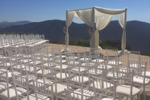 white chairs rental